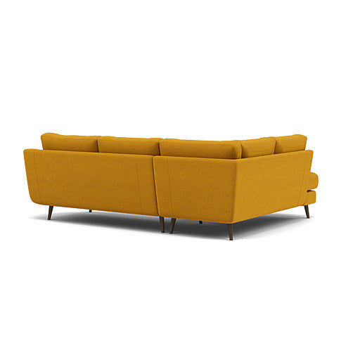 Phoebe Corner Sofa - Corner Group LHF Grade B - Left Hand Facing — Plush Velvet Turmeric / American Walnut, gallery image 2