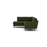 Phoebe Corner Sofa - Corner Group LHF Grade B - Left Hand Facing — Plush Velvet Vine / American Walnut, gallery image 1