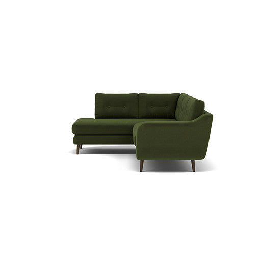 Phoebe Corner Sofa - Corner Group LHF Grade B - Left Hand Facing — Plush Velvet Vine / American Walnut, gallery image 1