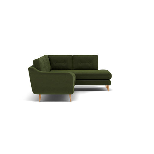 Phoebe Corner Sofa - Corner Group RHF Grade B - Right Hand Facing — Plush Velvet Vine / Natural, gallery image 1