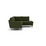 Phoebe Corner Sofa - Corner Group RHF Grade B - Right Hand Facing — Plush Velvet Vine / Weathered Oak, gallery image 1