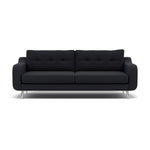 Phoebe 4 Seater Sofa - Extra Large Sofa Standard Back Grade B 4 Seater Sofas Sterling Home 7 Plush Velvet Charcoal Chrome