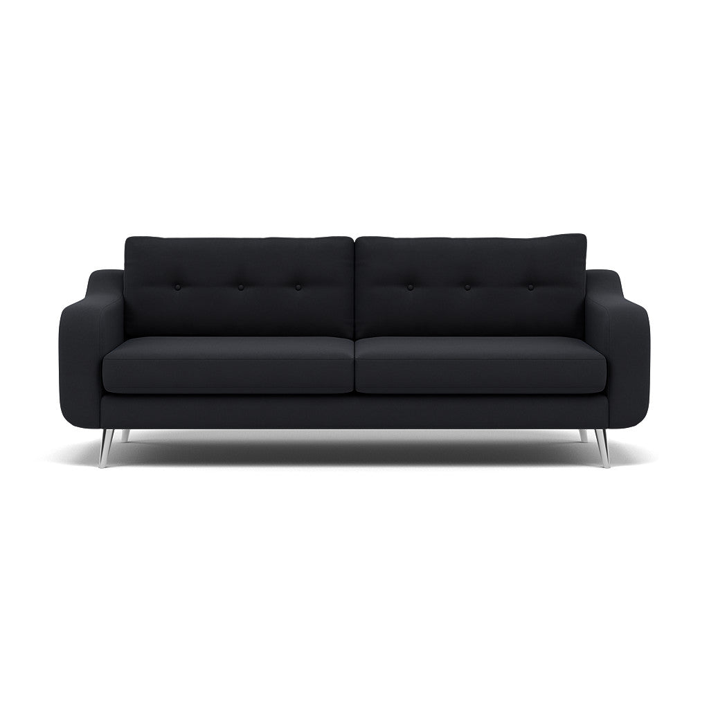 Phoebe 4 Seater Sofa - Extra Large Sofa Standard Back Grade B 4 Seater Sofas Sterling Home 7 Plush Velvet Charcoal Chrome