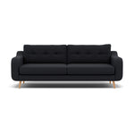 Phoebe 4 Seater Sofa - Extra Large Sofa Standard Back Grade B 4 Seater Sofas Sterling Home 6 Plush Velvet Charcoal Natural