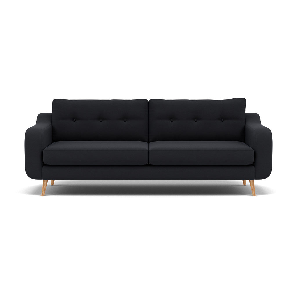 Phoebe 4 Seater Sofa - Extra Large Sofa Standard Back Grade B 4 Seater Sofas Sterling Home 6 Plush Velvet Charcoal Natural