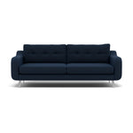 Phoebe 4 Seater Sofa - Extra Large Sofa Standard Back Grade B 4 Seater Sofas Sterling Home 11 Plush Velvet Indigo Chrome
