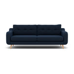 Phoebe 4 Seater Sofa - Extra Large Sofa Standard Back Grade B 4 Seater Sofas Sterling Home 10 Plush Velvet Indigo Natural