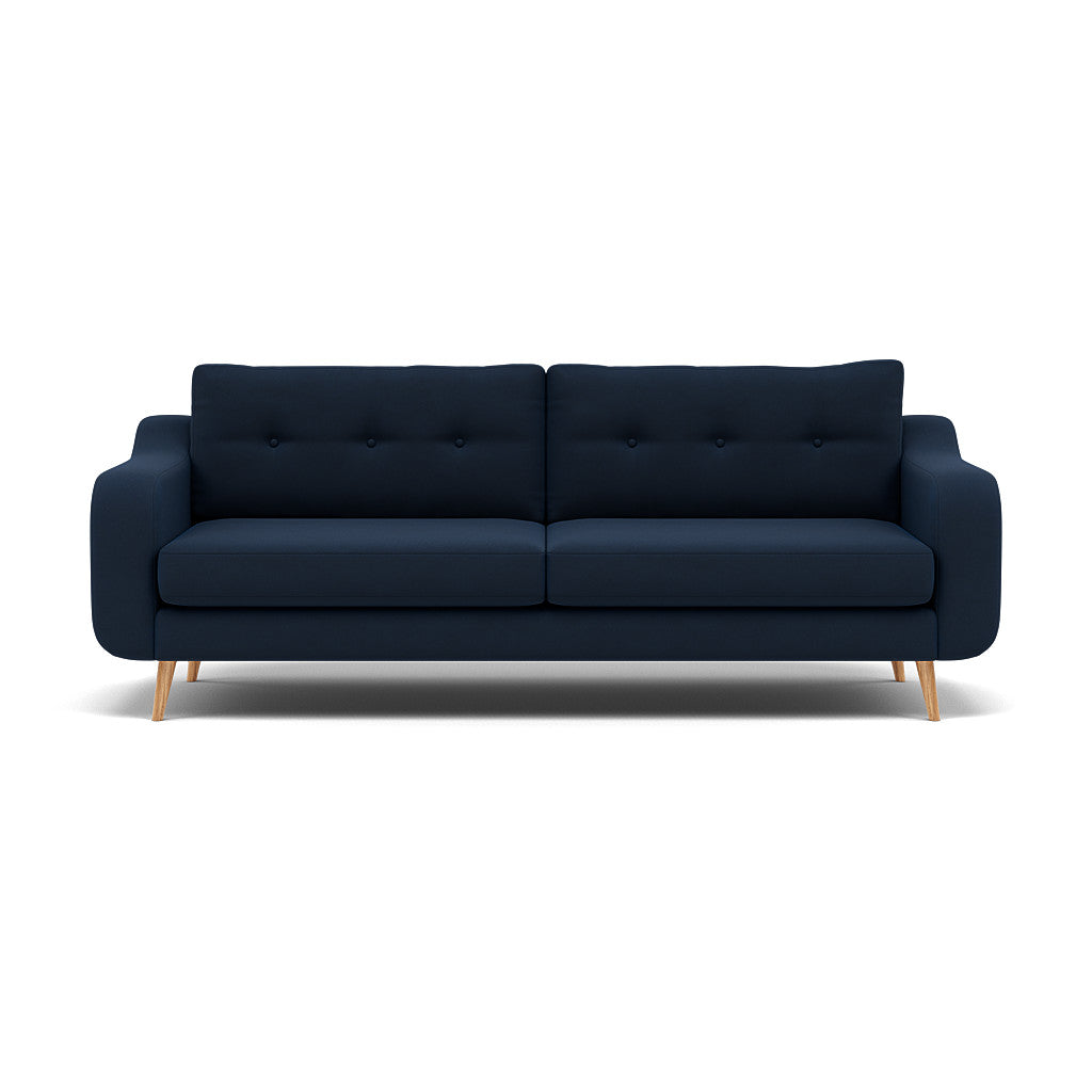 Phoebe 4 Seater Sofa - Extra Large Sofa Standard Back Grade B 4 Seater Sofas Sterling Home 10 Plush Velvet Indigo Natural