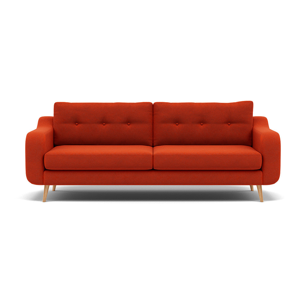 Phoebe 4 Seater Sofa - Extra Large Sofa Standard Back Grade B 4 Seater Sofas Sterling Home 14 Plush Velvet Paprika Natural