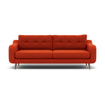 Phoebe 4 Seater Sofa - Extra Large Sofa Standard Back Grade B 4 Seater Sofas Sterling Home 13 Plush Velvet Paprika Weathered Oak