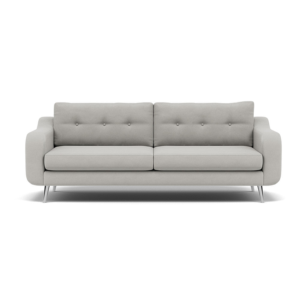 Phoebe 4 Seater Sofa - Extra Large Sofa Standard Back Grade B 4 Seater Sofas Sterling Home 19 Plush Velvet Silver Chrome