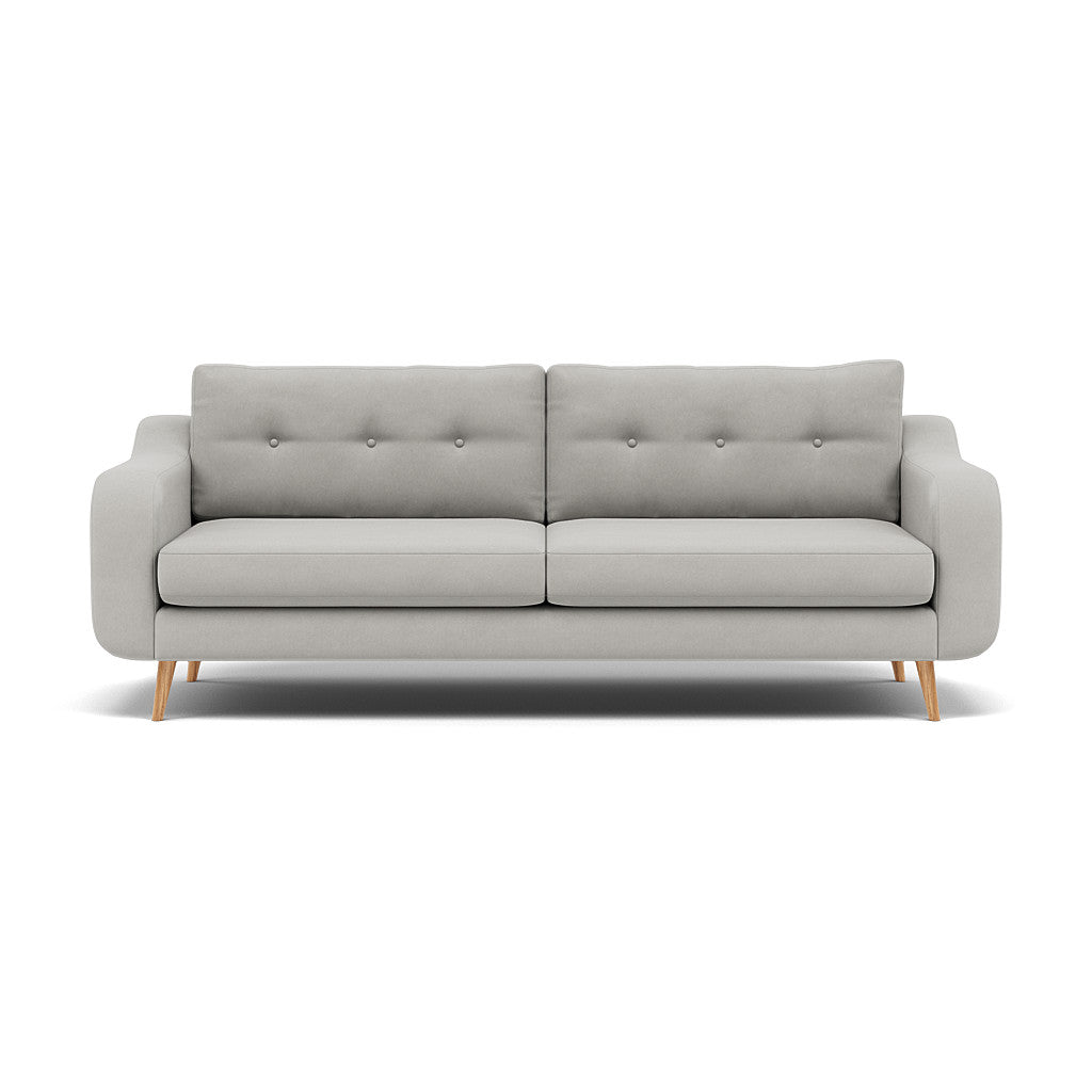 Phoebe 4 Seater Sofa - Extra Large Sofa Standard Back Grade B 4 Seater Sofas Sterling Home 18 Plush Velvet Silver Natural