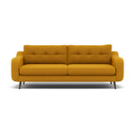 Phoebe 4 Seater Sofa - Extra Large Sofa Standard Back Grade B 4 Seater Sofas Sterling Home 24 Plush Velvet Turmeric American Walnut