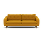Phoebe 4 Seater Sofa - Extra Large Sofa Standard Back Grade B 4 Seater Sofas Sterling Home 25 Plush Velvet Turmeric Weathered Oak