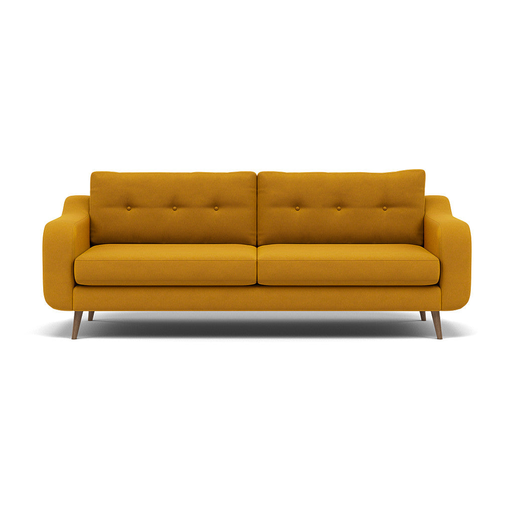 Phoebe 4 Seater Sofa - Extra Large Sofa Standard Back Grade B 4 Seater Sofas Sterling Home 25 Plush Velvet Turmeric Weathered Oak