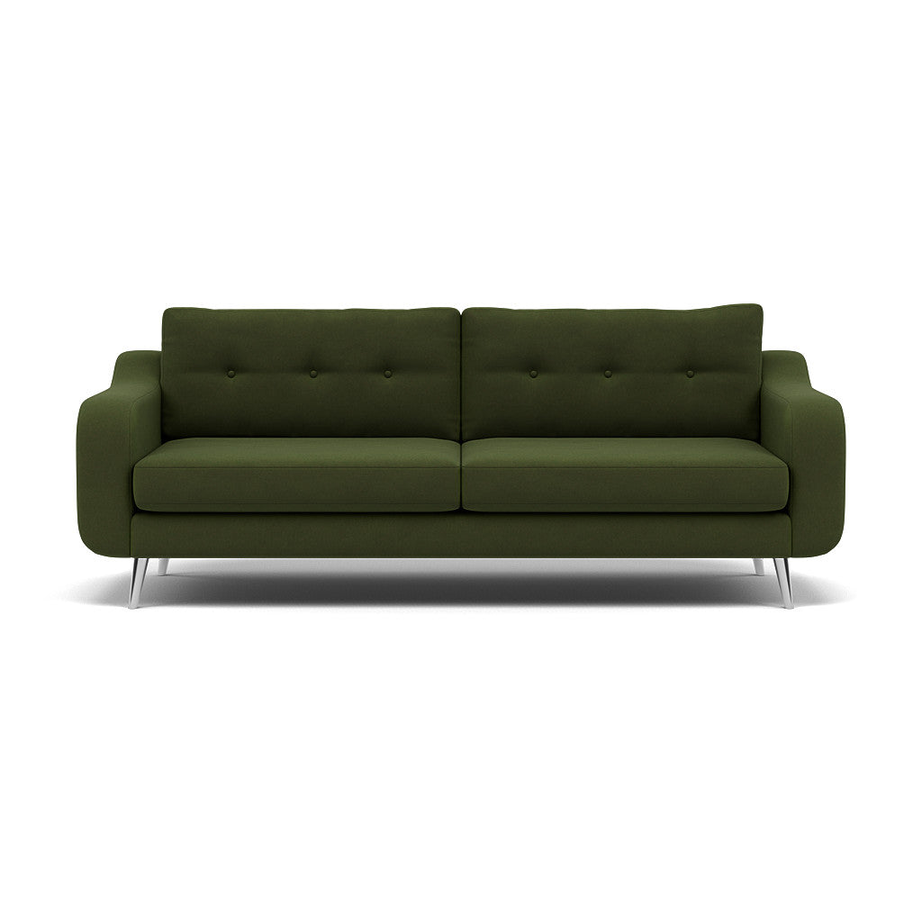 Phoebe 4 Seater Sofa - Extra Large Sofa Standard Back Grade B 4 Seater Sofas Sterling Home 23 Plush Velvet Vine Chrome
