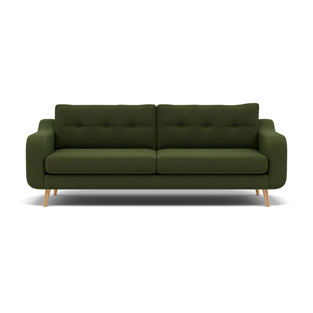 Phoebe 4 Seater Sofa - Extra Large Sofa Standard Back Grade B 4 Seater Sofas Sterling Home 22 Plush Velvet Vine Natural