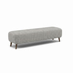 Phoebe Footstool - Medium Bench Stool Grade A — Capital Light Grey / American Walnut, gallery image 1