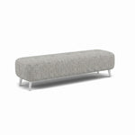 Phoebe Footstool - Medium Bench Stool Grade A — Capital Light Grey / Chrome, gallery image 1