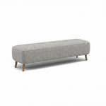 Phoebe Footstool - Medium Bench Stool Grade A — Capital Light Grey / Weathered Oak, gallery image 1