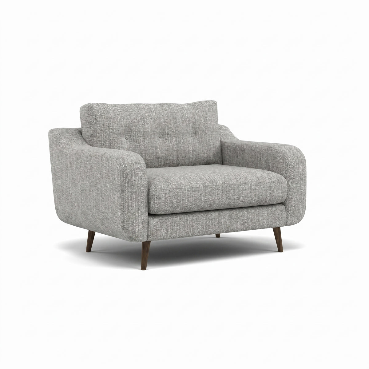 Phoebe Loveseat - Snuggler Chair Grade A — Capital Light Grey / American Walnut, gallery image 1