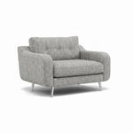 Phoebe Loveseat - Snuggler Chair Grade A — Capital Light Grey / Chrome, gallery image 1