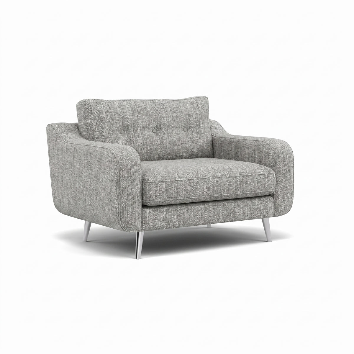 Phoebe Loveseat - Snuggler Chair Grade A — Capital Light Grey / Chrome, gallery image 1