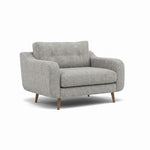 Phoebe Loveseat - Snuggler Chair Grade A — Capital Light Grey / Weathered Oak, gallery image 1