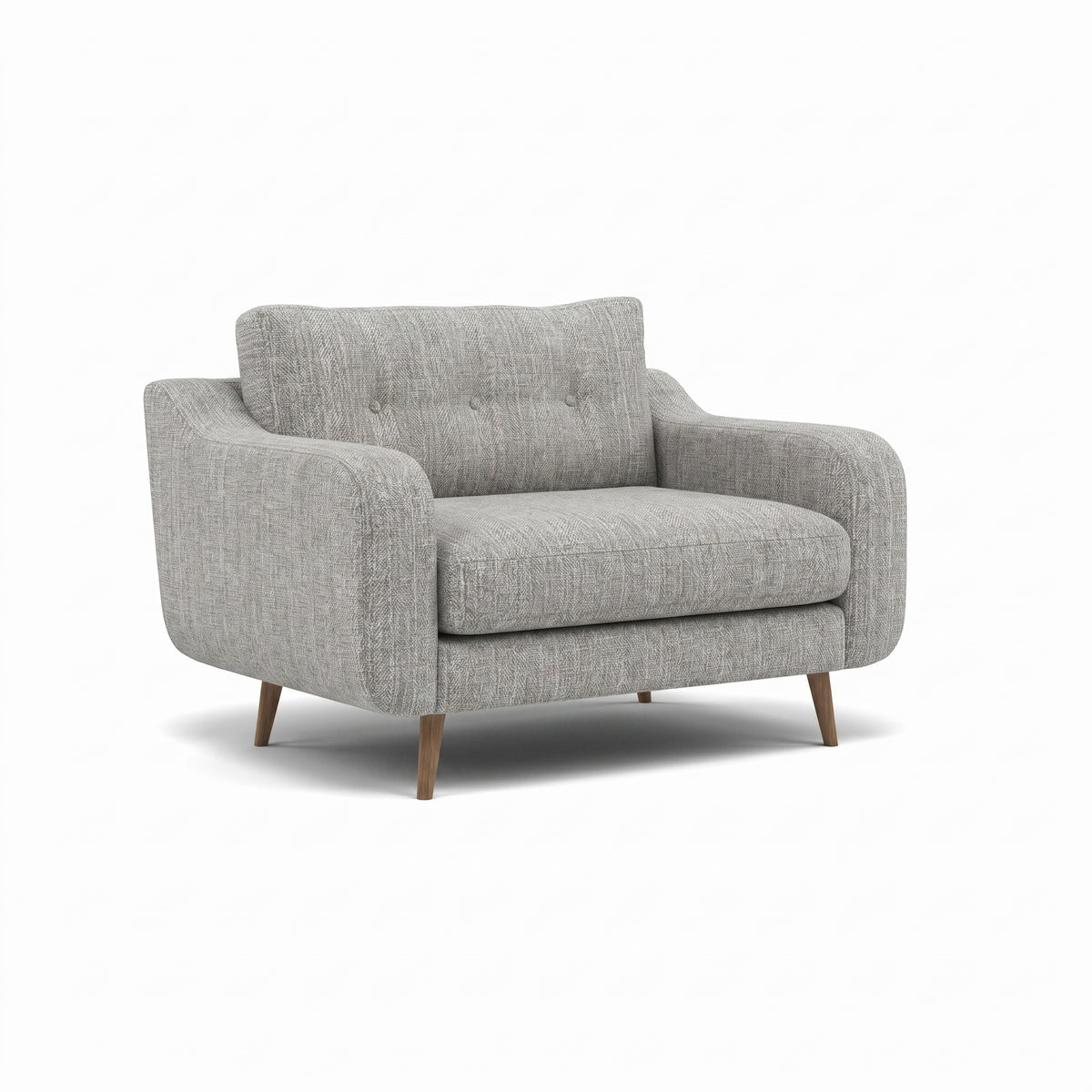 Phoebe Loveseat - Snuggler Chair Grade A — Capital Light Grey / Weathered Oak, gallery image 1