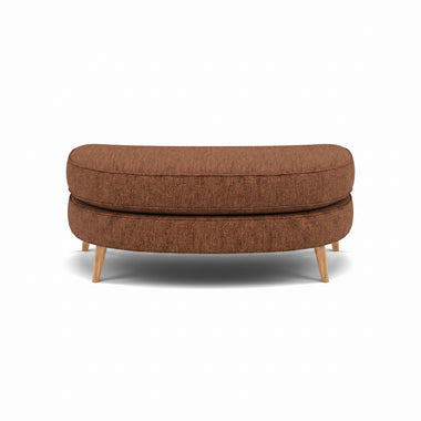 Phoebe Oval Footstool - Cuddler Stool Grade A Sterling Home 13 Capital Burnt Orange Natural