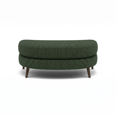 Phoebe Oval Footstool - Cuddler Stool Grade A Sterling Home 4 Capital Dark Green American Walnut
