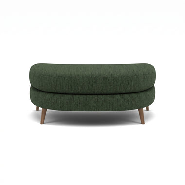 Phoebe Oval Footstool - Cuddler Stool Grade A Sterling Home 9 Capital Dark Green Weathered Oak