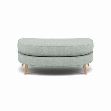 Phoebe Oval Footstool - Cuddler Stool Grade A Sterling Home 11 Capital Ecru Natural