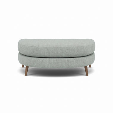 Phoebe Oval Footstool - Cuddler Stool Grade A Sterling Home 8 Capital Ecru Weathered Oak