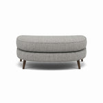 Phoebe Oval Footstool - Oval Cuddler Stool Grade A Sterling Home 1 Capital Light Grey American Walnut