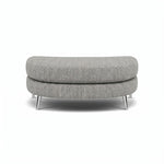 Phoebe Oval Footstool - Oval Cuddler Stool Grade A Sterling Home 5 Capital Light Grey Chrome