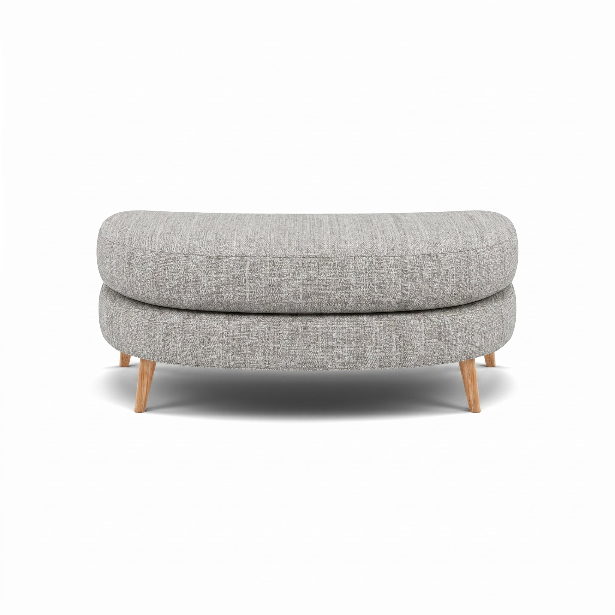Phoebe Oval Footstool - Oval Cuddler Stool Grade A Sterling Home 4 Capital Light Grey Natural