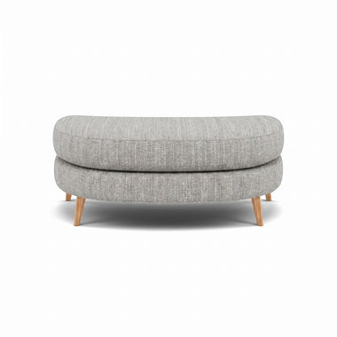 Phoebe Oval Footstool - Cuddler Stool Grade A Sterling Home 10 Capital Light Grey Natural