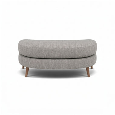 Phoebe Oval Footstool - Cuddler Stool Grade A Sterling Home 6 Capital Light Grey Weathered Oak