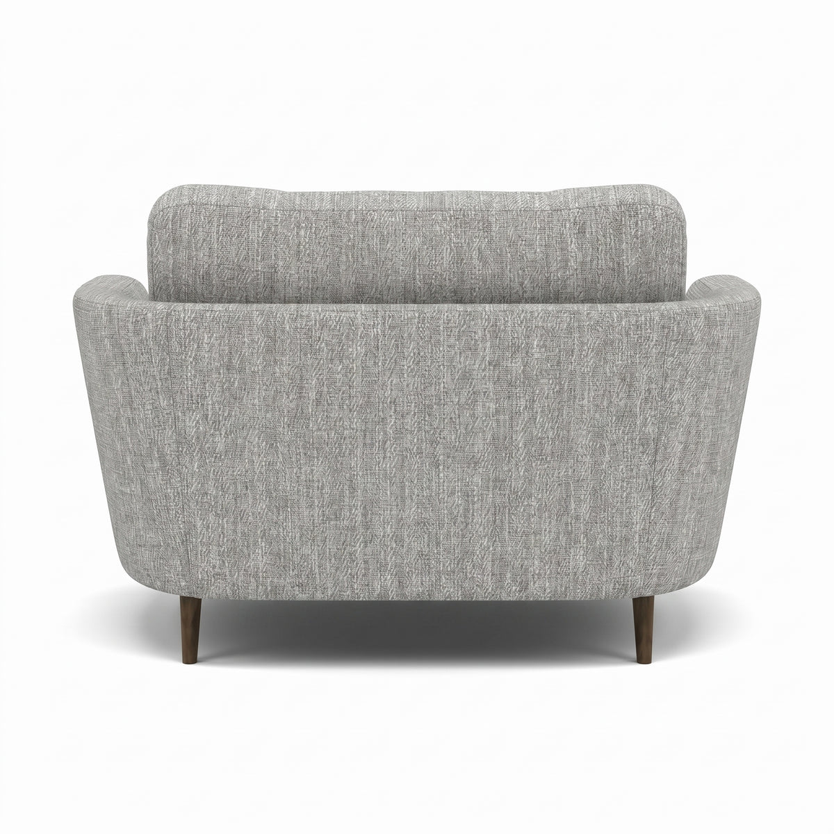 Phoebe Oval Loveseat - Oval Cuddler Grade A — Capital Light Grey / American Walnut, gallery image 2