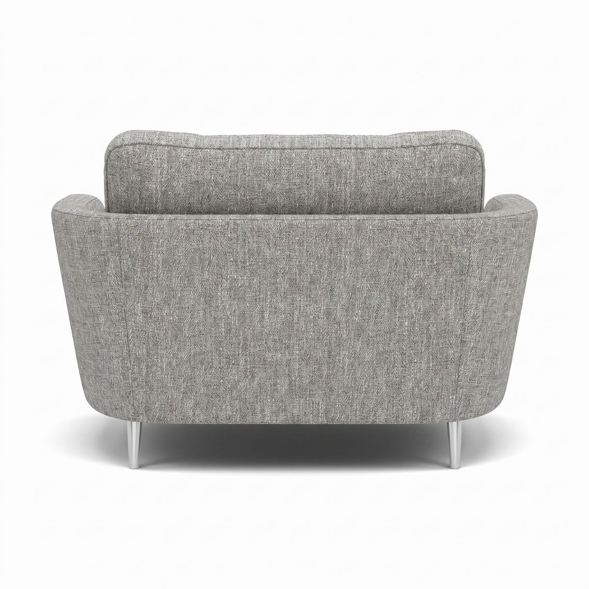 Phoebe Oval Loveseat - Oval Cuddler Grade A — Capital Light Grey / Chrome, gallery image 2