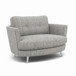 Phoebe Oval Loveseat - Oval Cuddler Grade A — Capital Light Grey / Chrome, gallery image 1