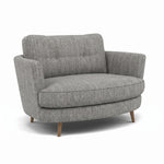 Phoebe Oval Loveseat - Oval Cuddler Grade A — Capital Light Grey / Weathered Oak, gallery image 1