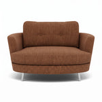 Phoebe Oval Loveseat - Oval Cuddler Grade A Sterling Home 19 Capital Burnt Orange Chrome