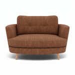 Phoebe Oval Loveseat - Oval Cuddler Grade A Sterling Home 14 Capital Burnt Orange Natural