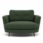 Phoebe Oval Loveseat - Oval Cuddler Grade A Sterling Home 5 Capital Dark Green American Walnut