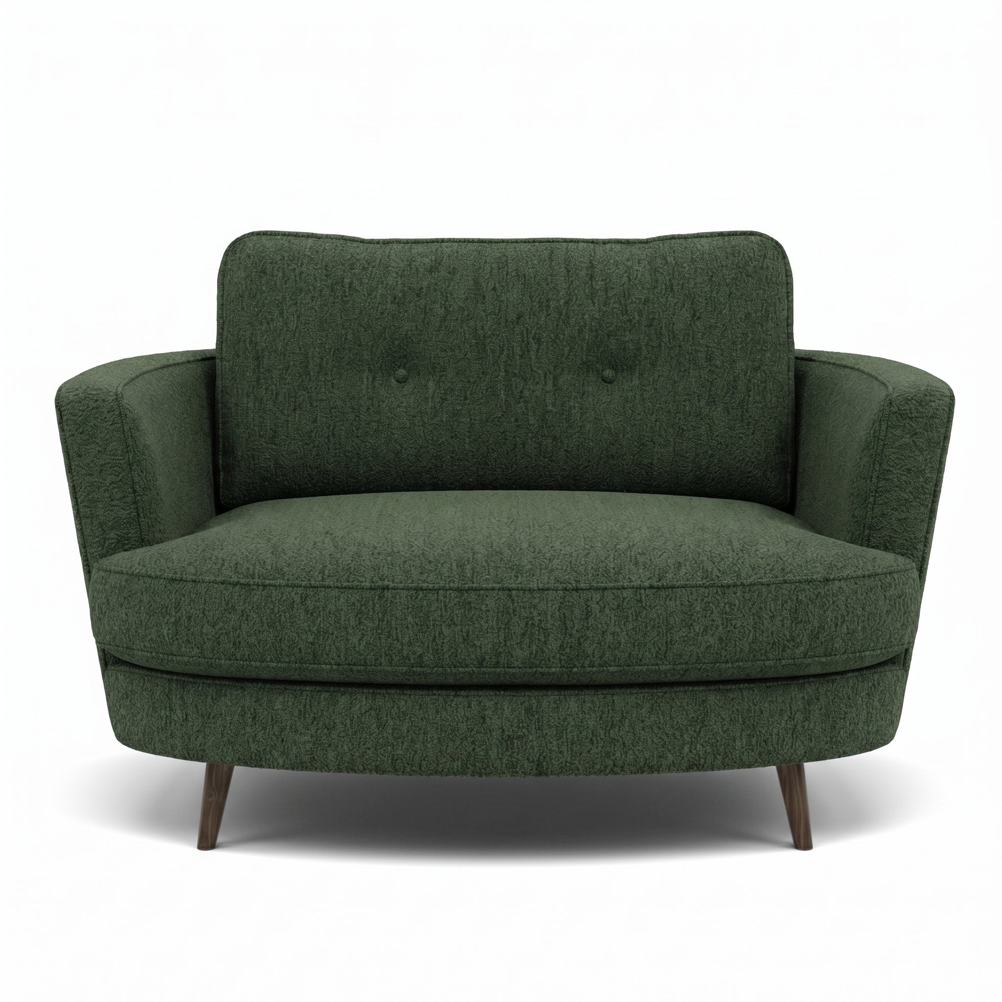 Phoebe Oval Loveseat - Oval Cuddler Grade A Sterling Home 5 Capital Dark Green American Walnut