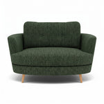 Phoebe Oval Loveseat - Oval Cuddler Grade A Sterling Home 15 Capital Dark Green Natural