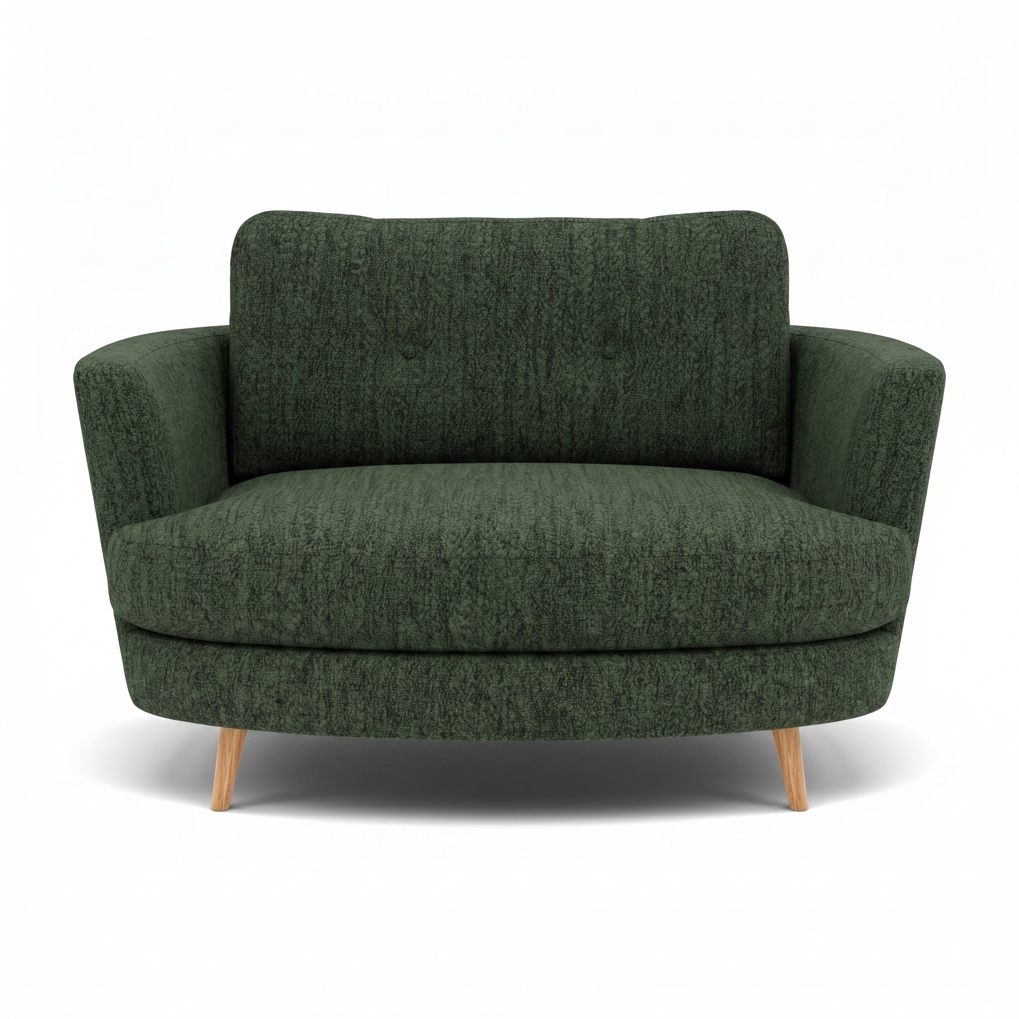 Phoebe Oval Loveseat - Oval Cuddler Grade A Sterling Home 15 Capital Dark Green Natural