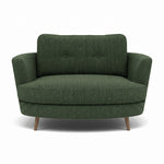 Phoebe Oval Loveseat - Oval Cuddler Grade A Sterling Home 10 Capital Dark Green Weathered Oak